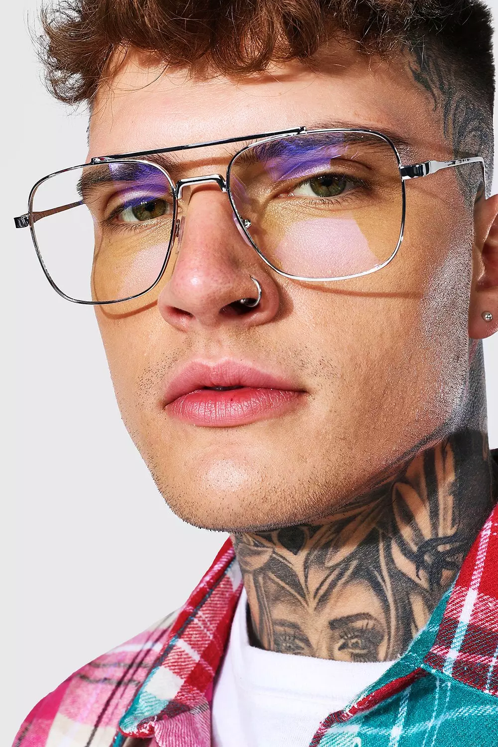 Clear aviator glasses hot sale men