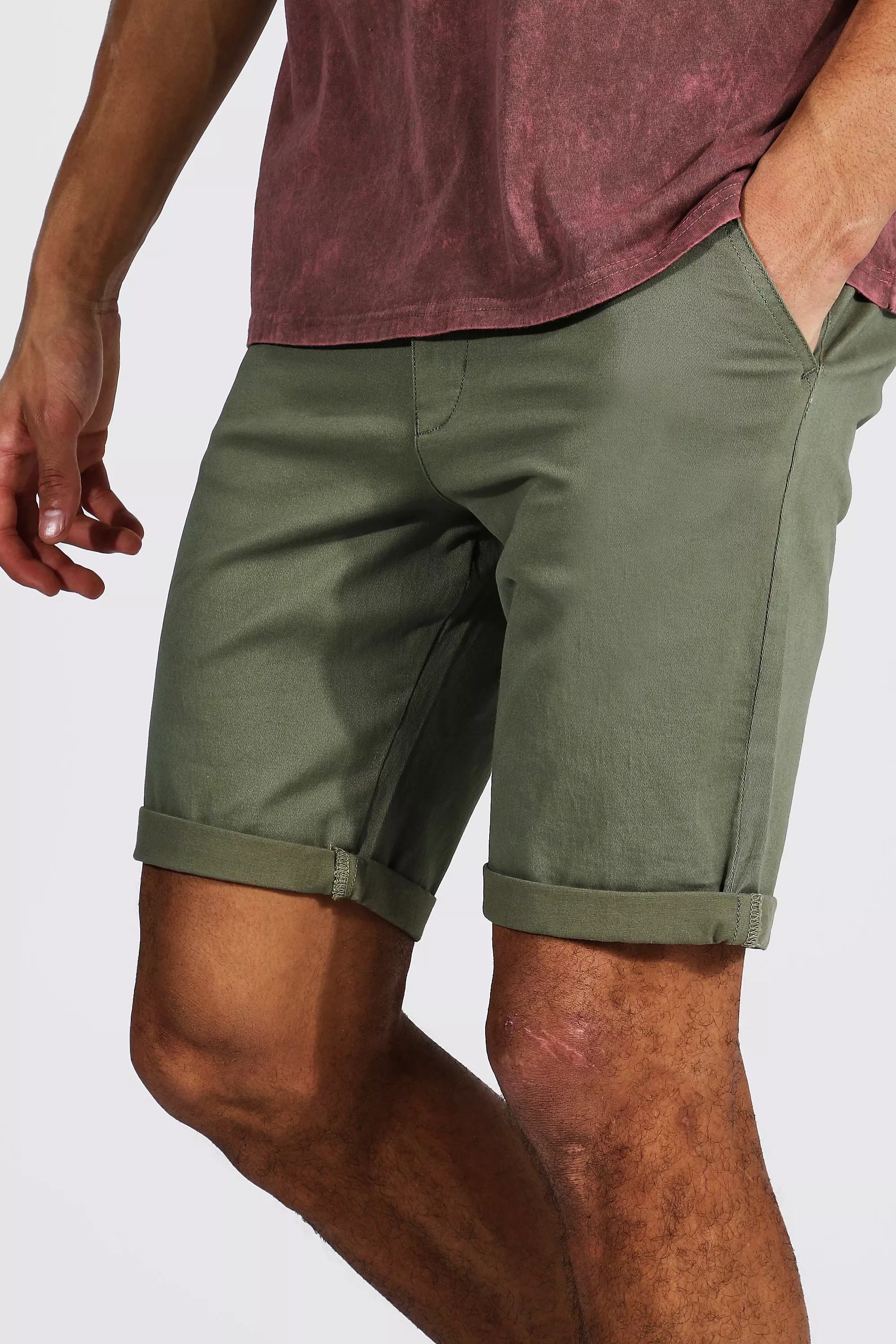 Skinny deals khaki shorts