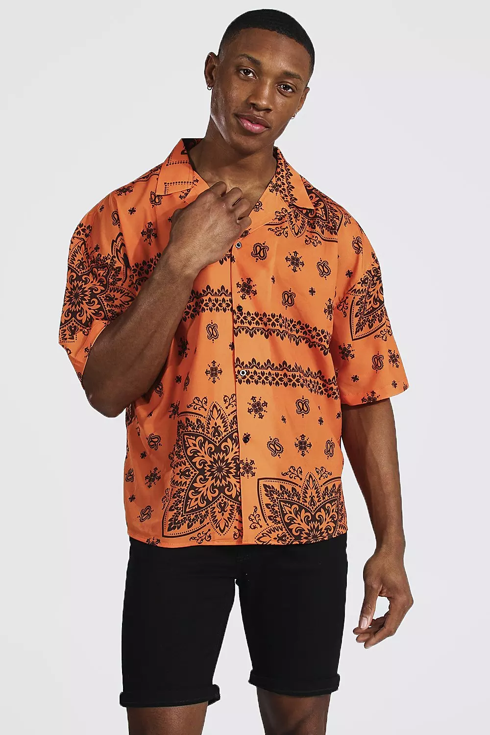 Orange store bandana shirt