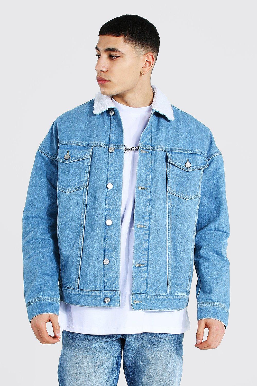 oversized denim jacket borg