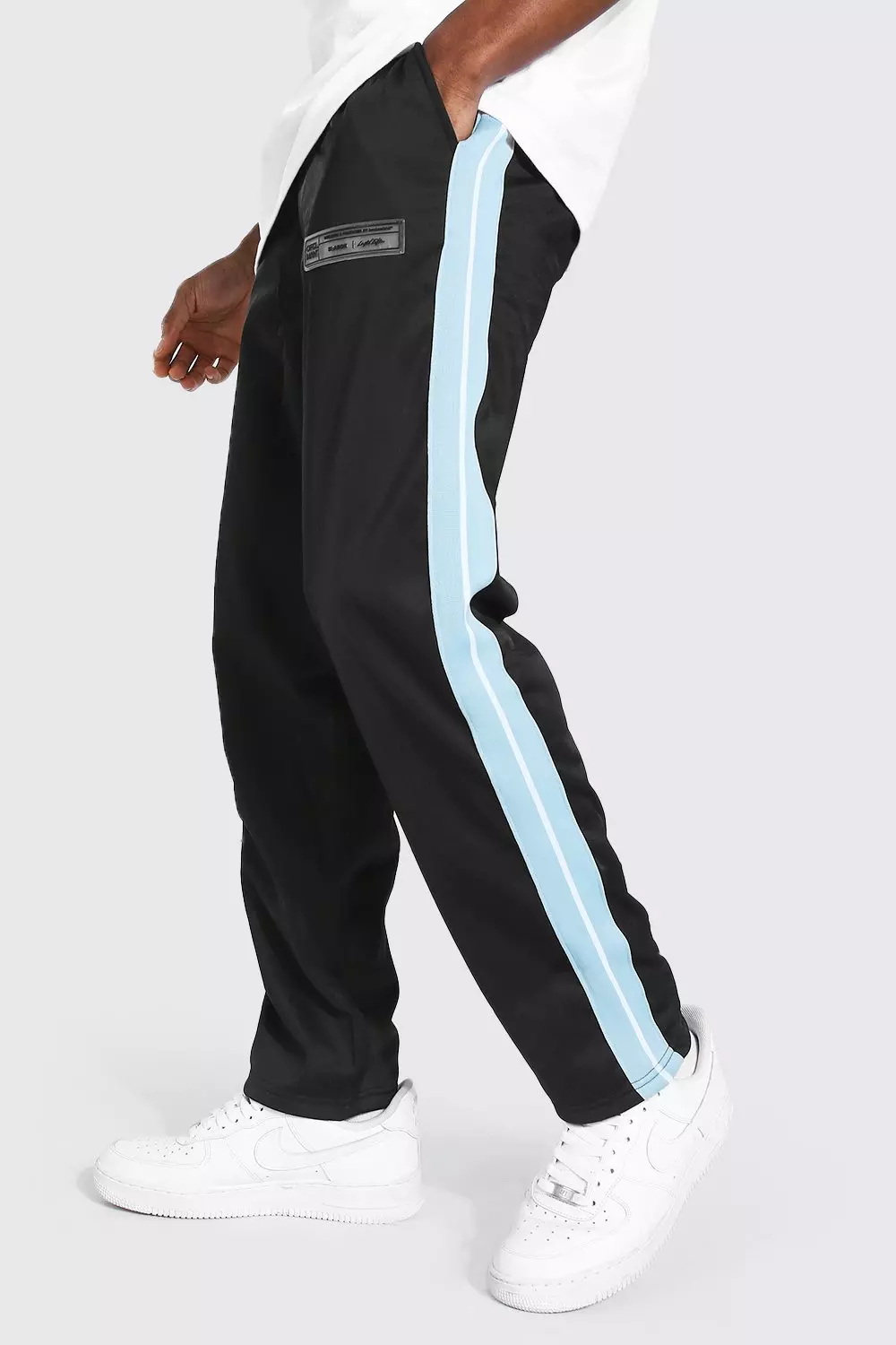 Loose Fit Tricot Joggers With Side Tape