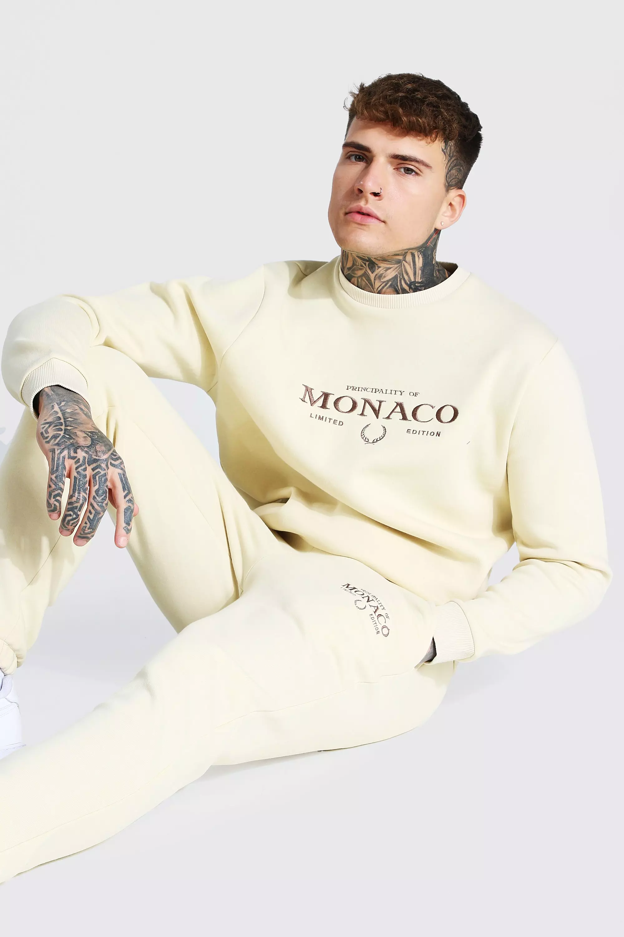 Sweat et pantalon de surv tement Monaco boohooMAN FR