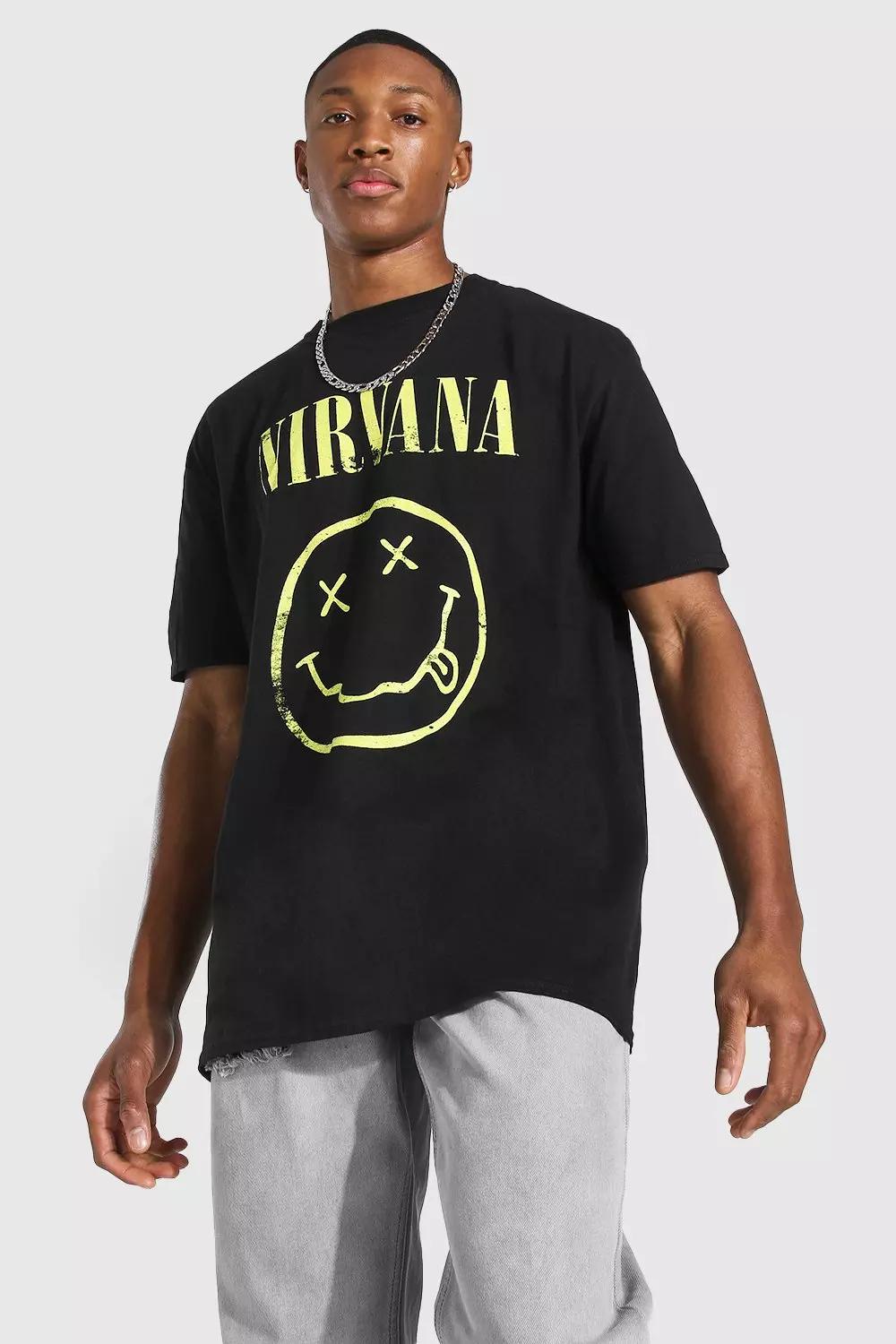 Oversized Nirvana License T shirt boohooMAN USA