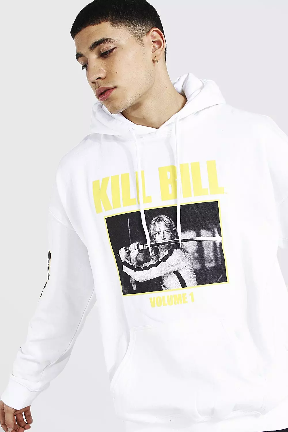 champán Intercambiar Yogur Oversized Kill Bill Sleeve License Hoodie | boohooMAN USA