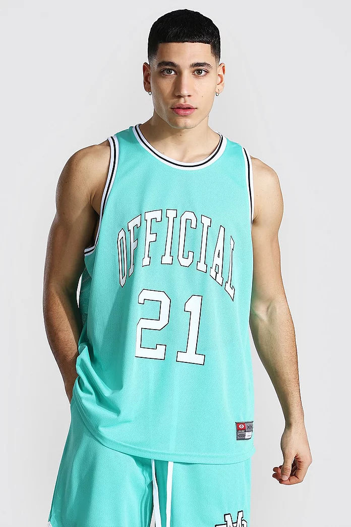 Man Official Mesh Basketball Tank Top