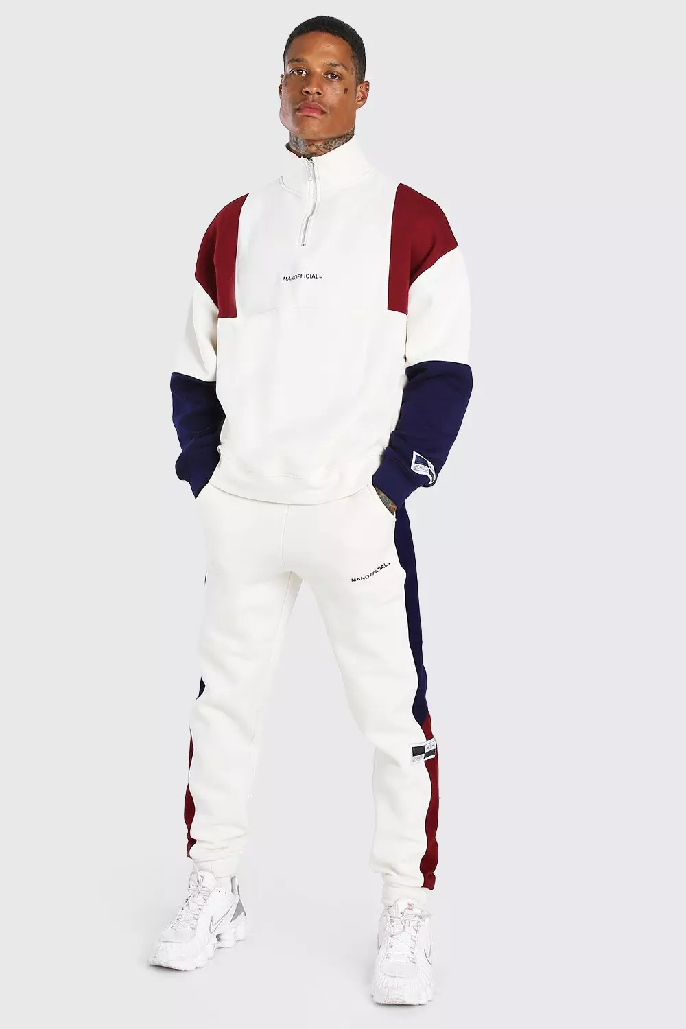 Half and sale half tracksuit