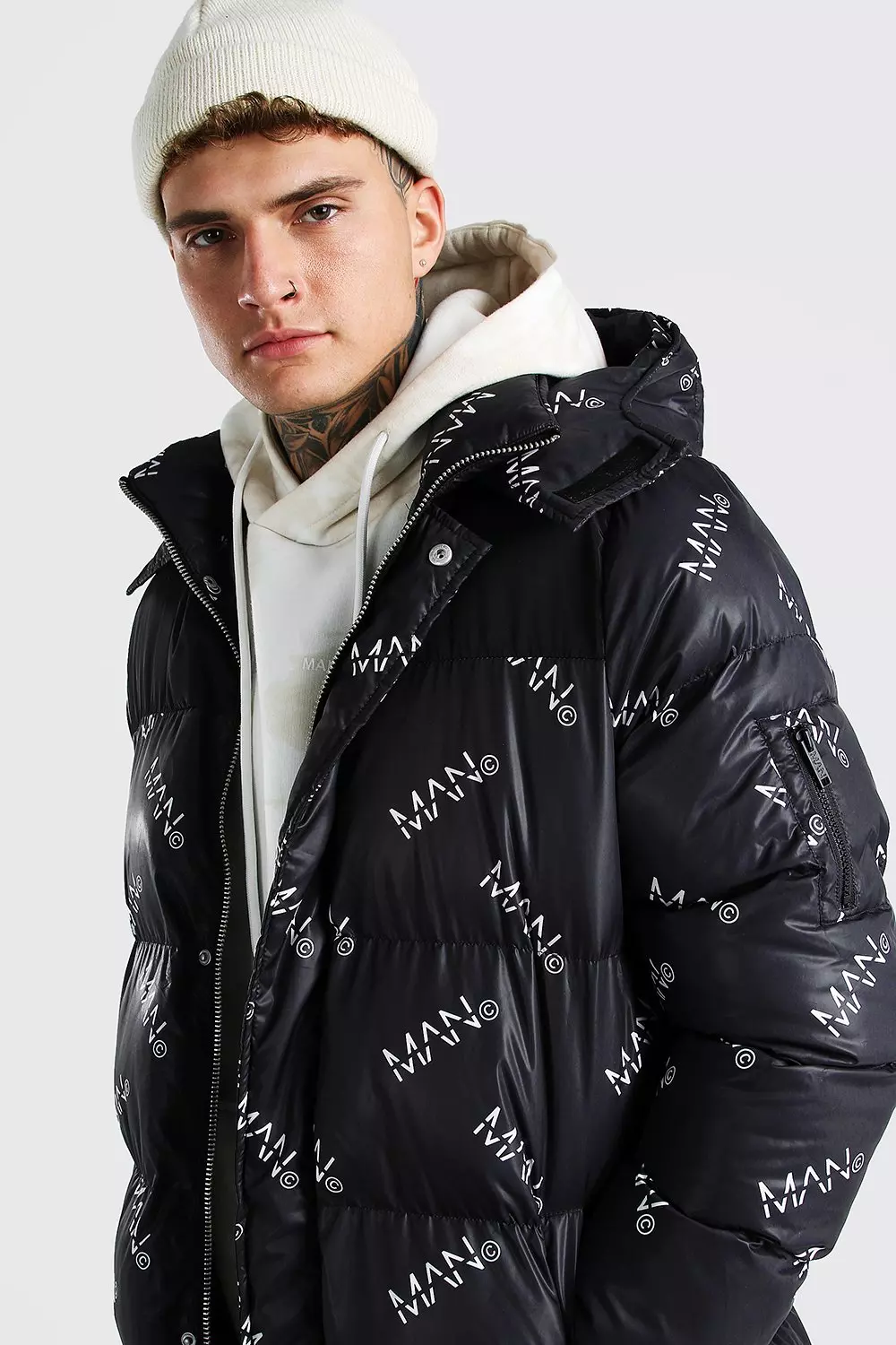 Mens branded puffer outlet jacket