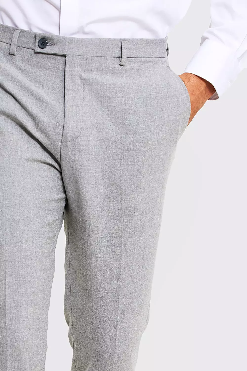 Skinny Grey Suit Pants