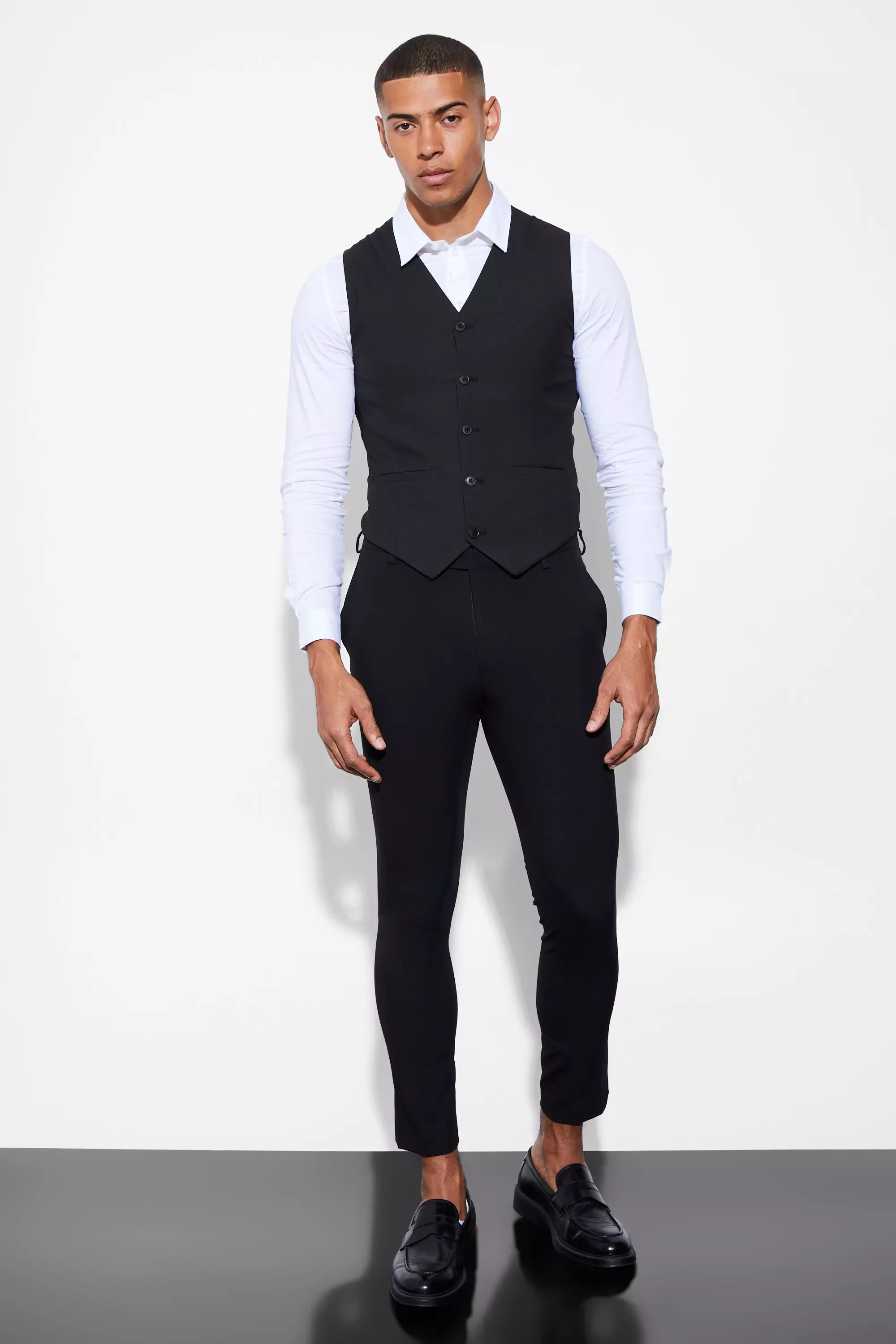 Black Super Skinny Suit Trousers