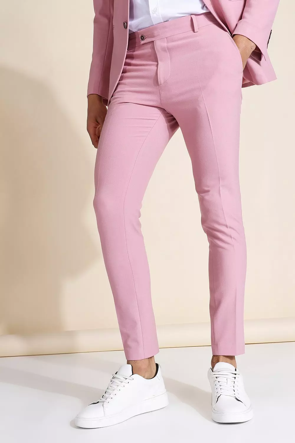 Skinny best sale pink trousers