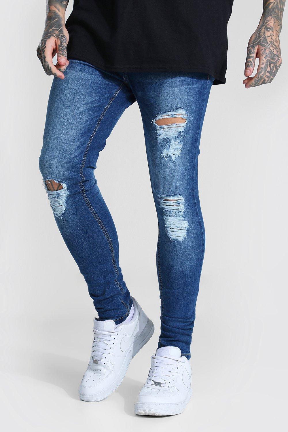 light blue super skinny jeans