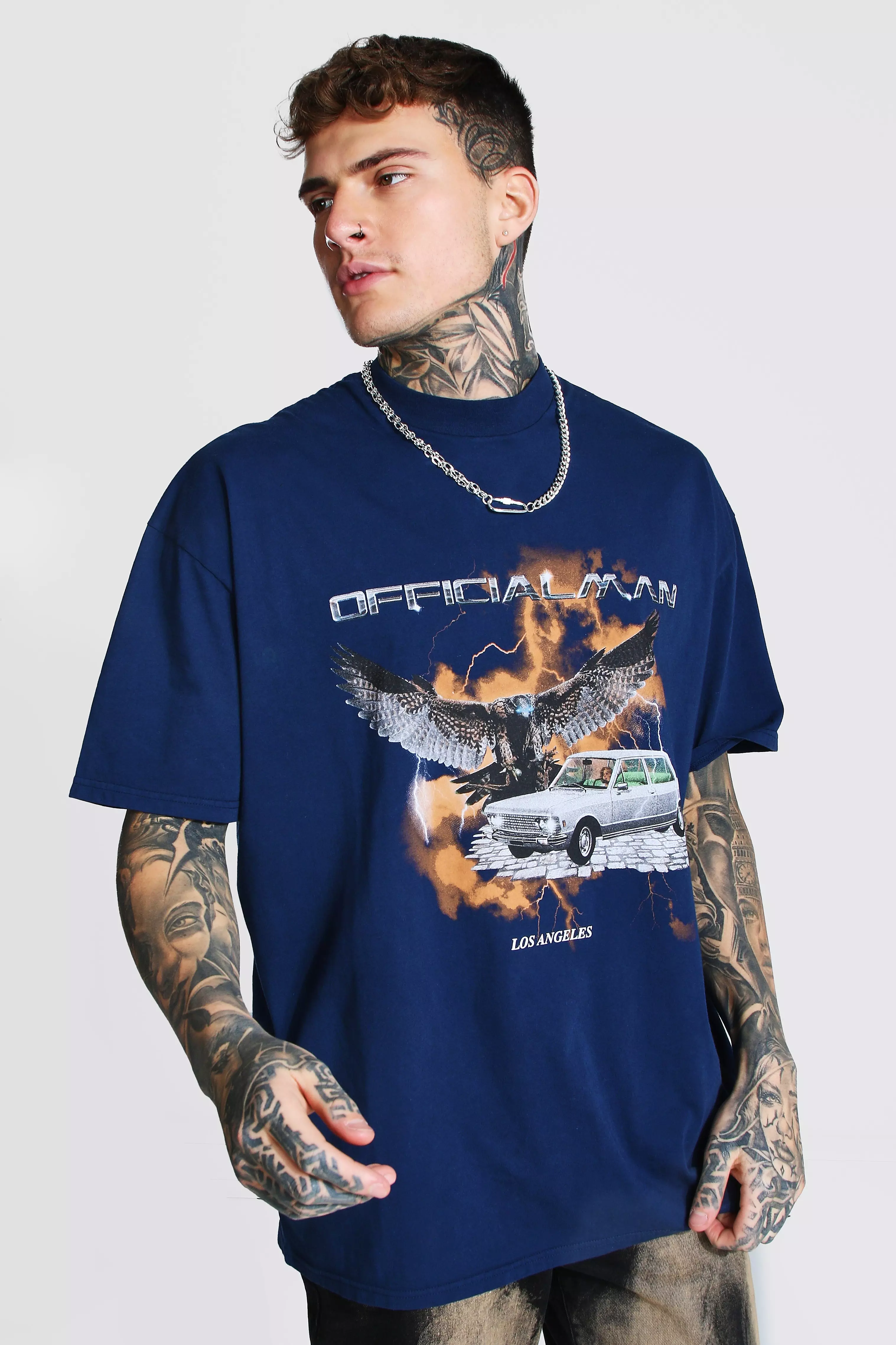 Oversized Car Graphic T-shirt
