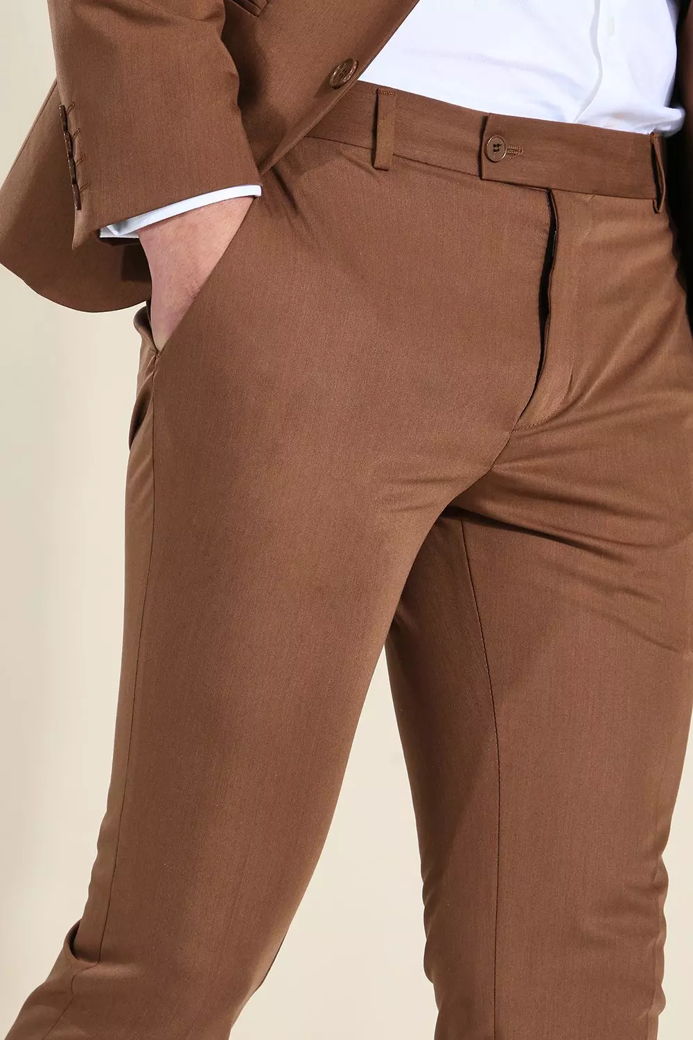 Brown skinny shop trousers