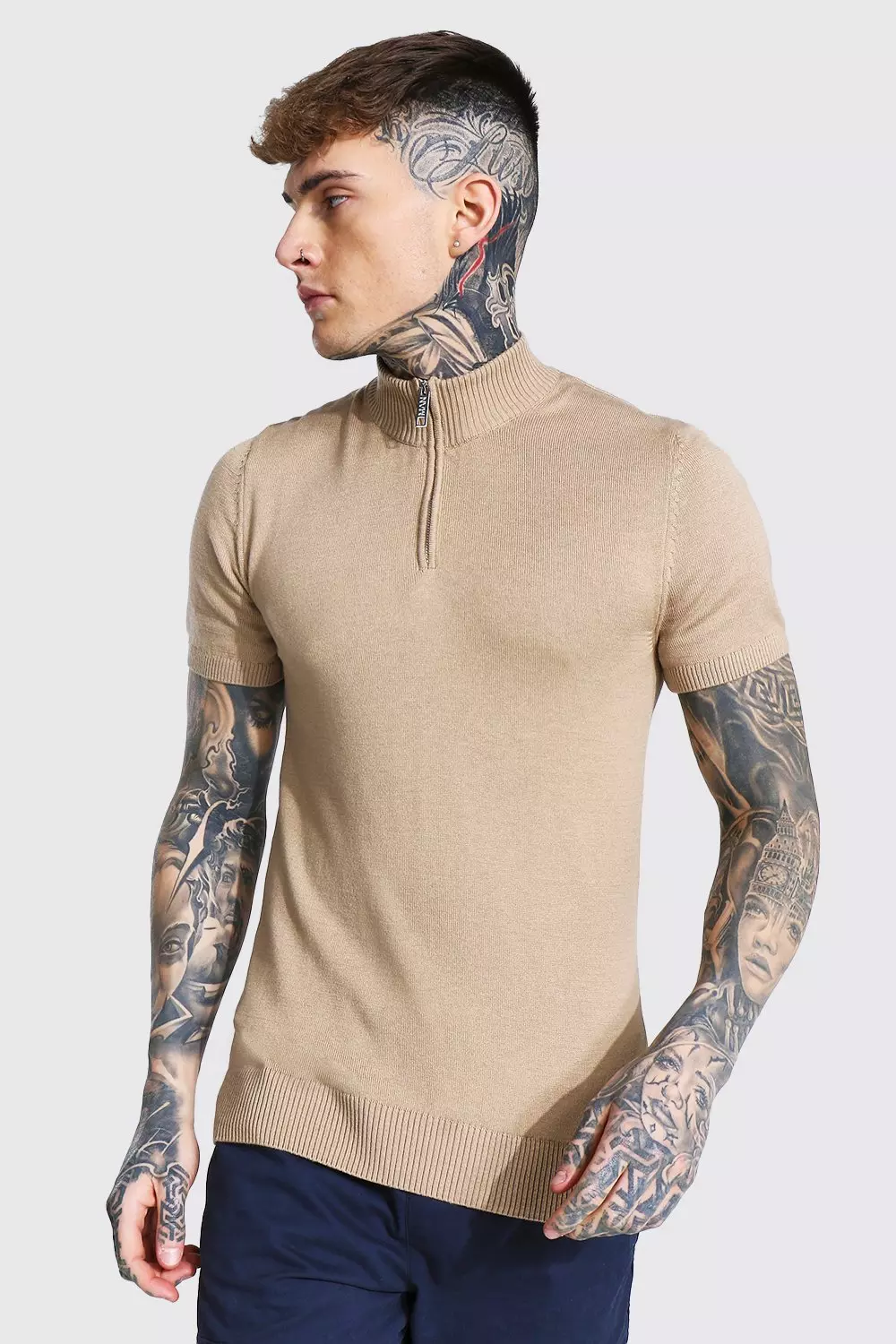 Mens short shop sleeve turtleneck shirts