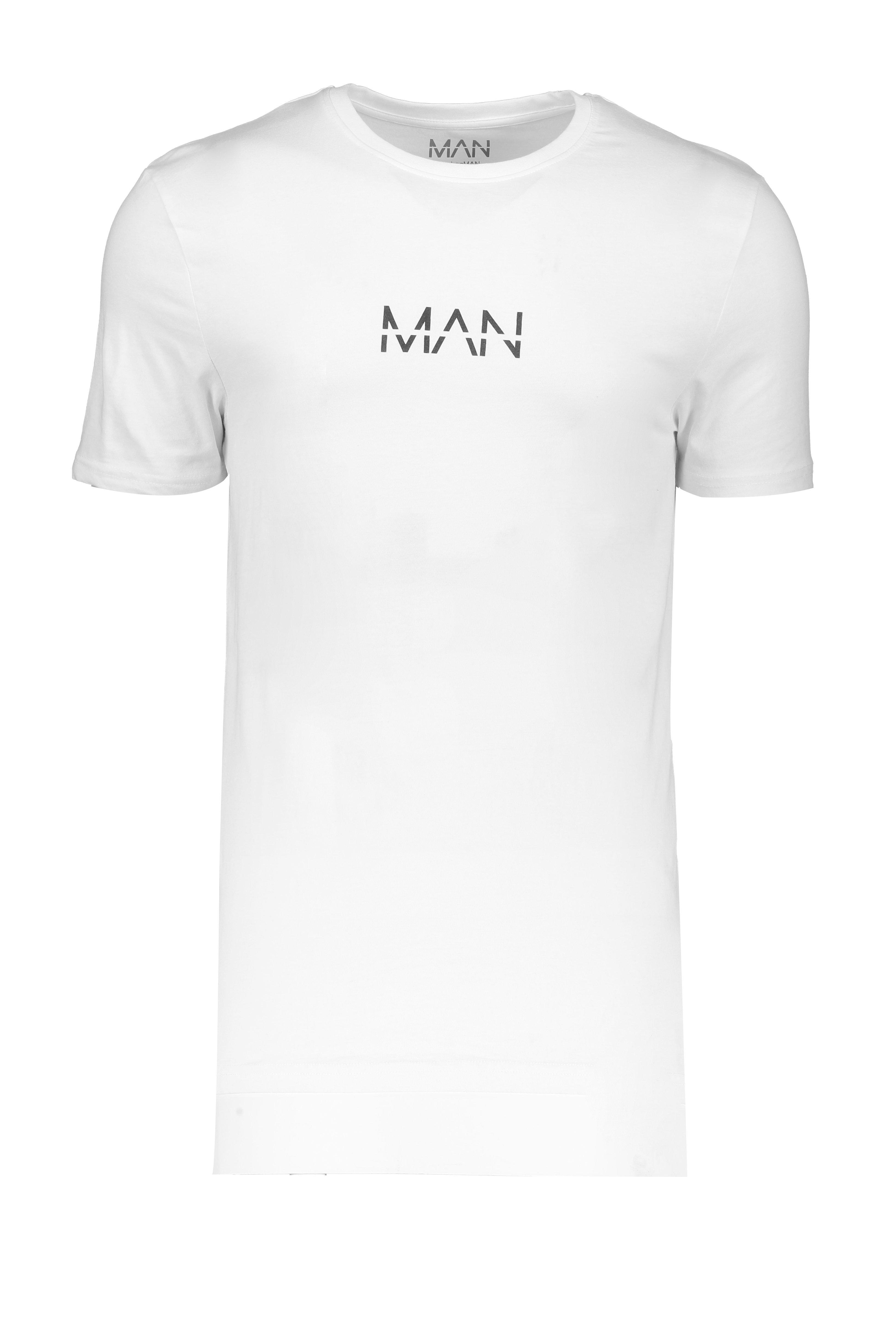 

Оригинальный обтягивающий топ с принтом MAN, White
