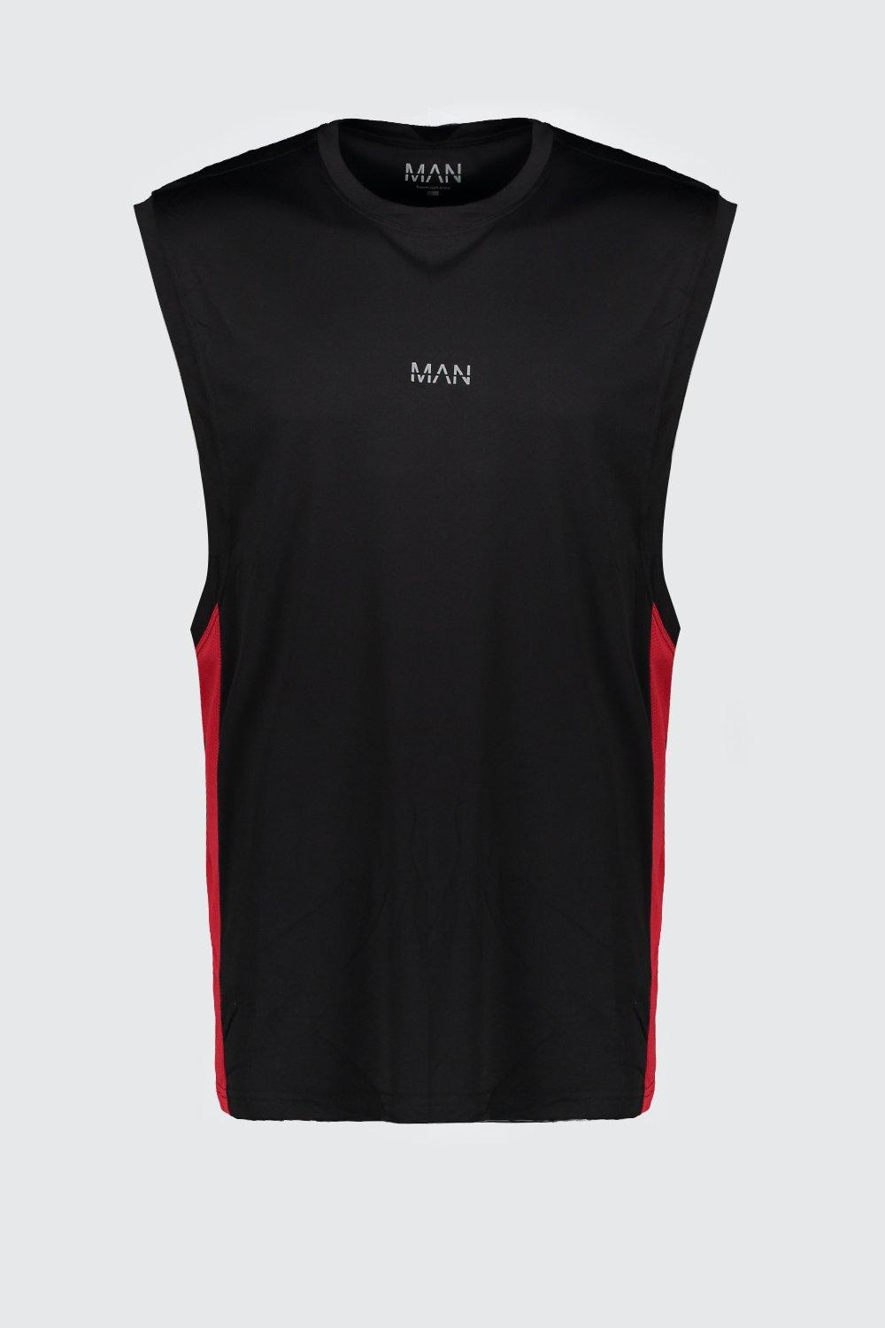 

Майка MAN Active MAN со вставками и отделкой сеткой, Black