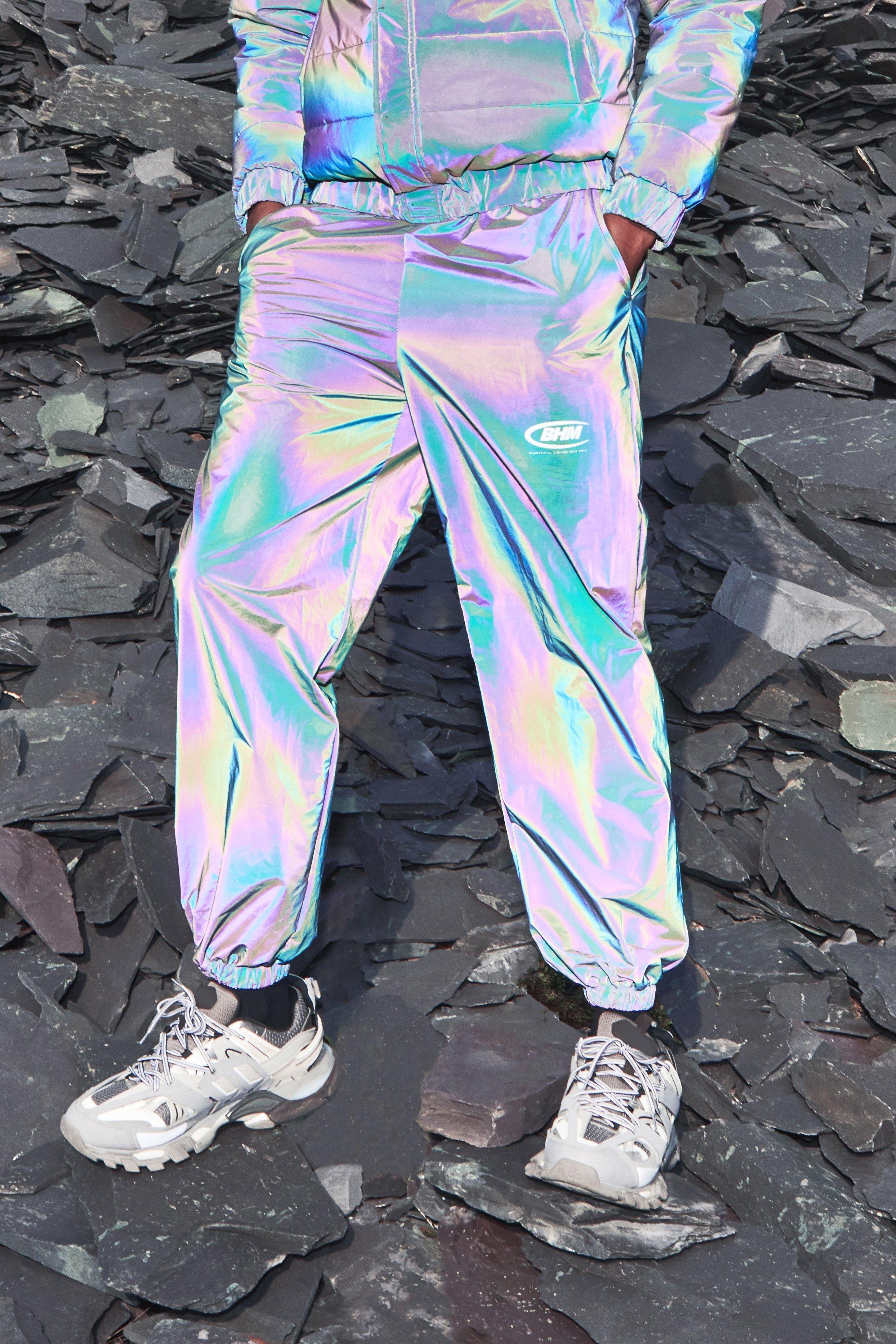 boohoo reflective joggers