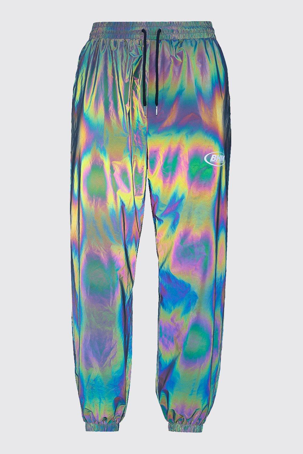 rainbow reflective joggers