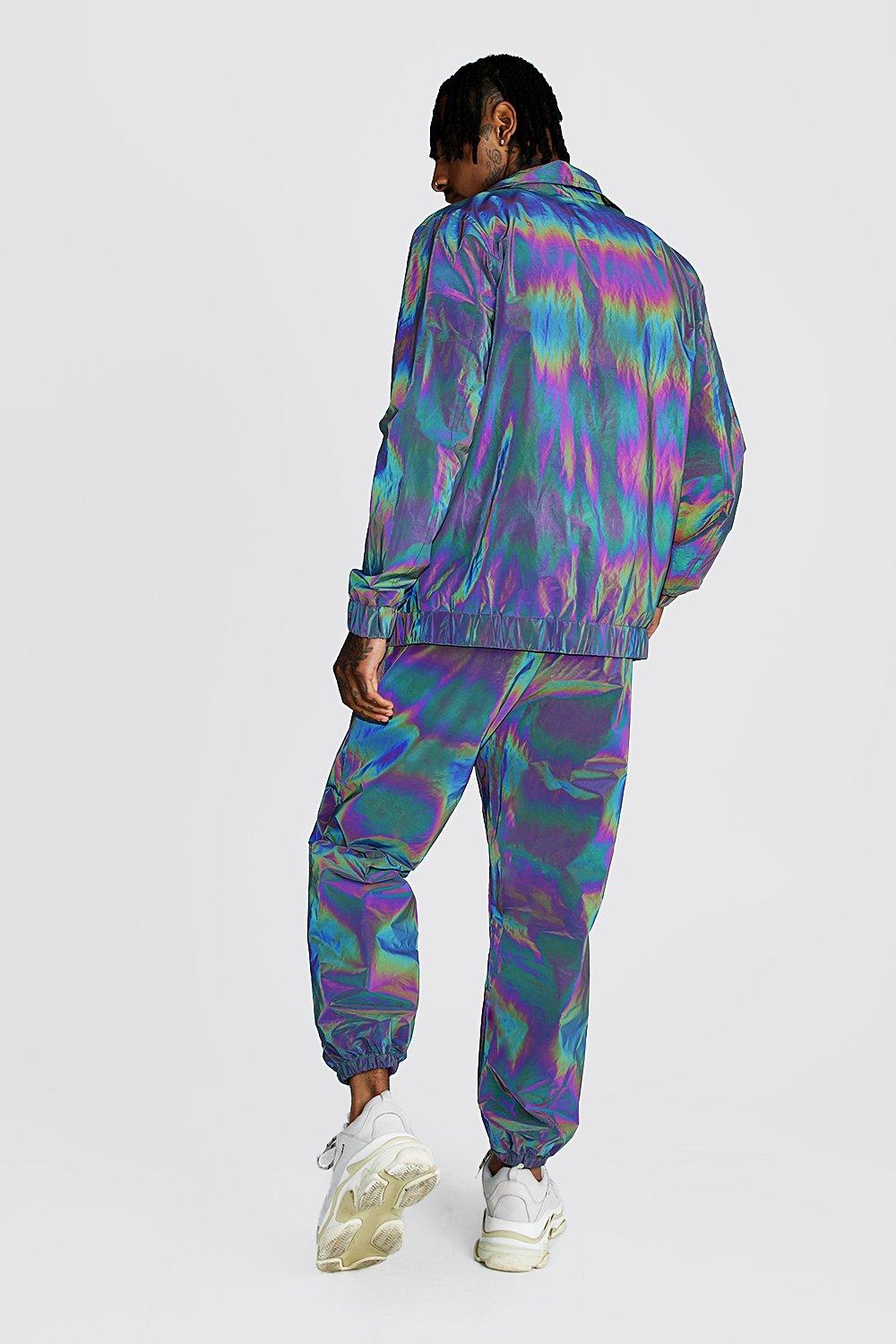 rainbow reflective joggers