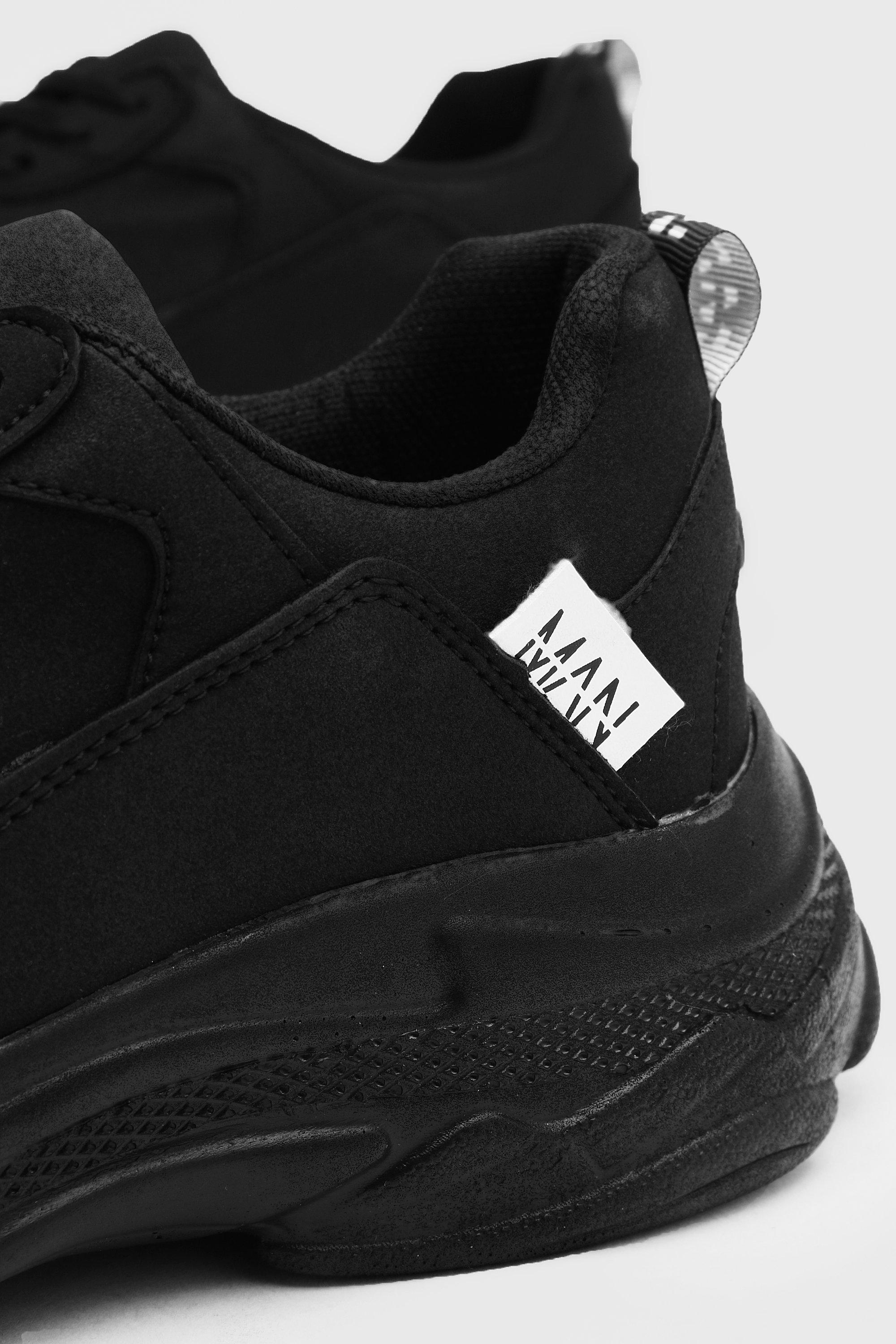 all black chunky trainers