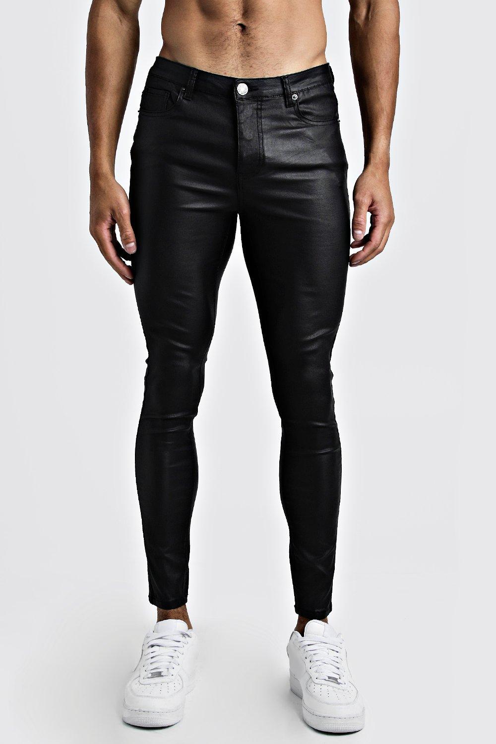 black coated jeans