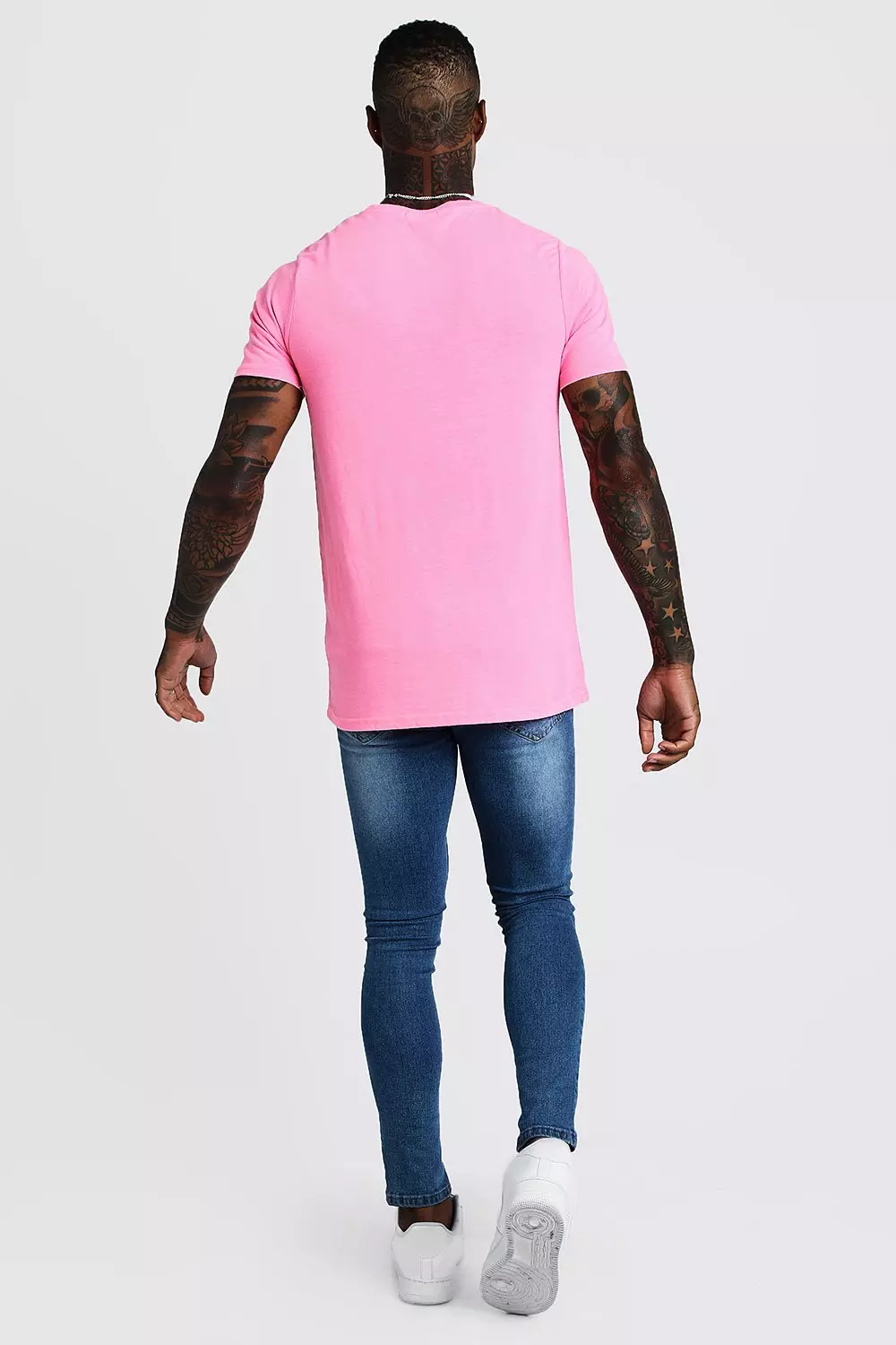 T-Shirt Men Rhinestone Pink Shirt Large Size 4XL New 2023 Summer  Personalized Trend High Quality Short Sleeve Tees Male Top