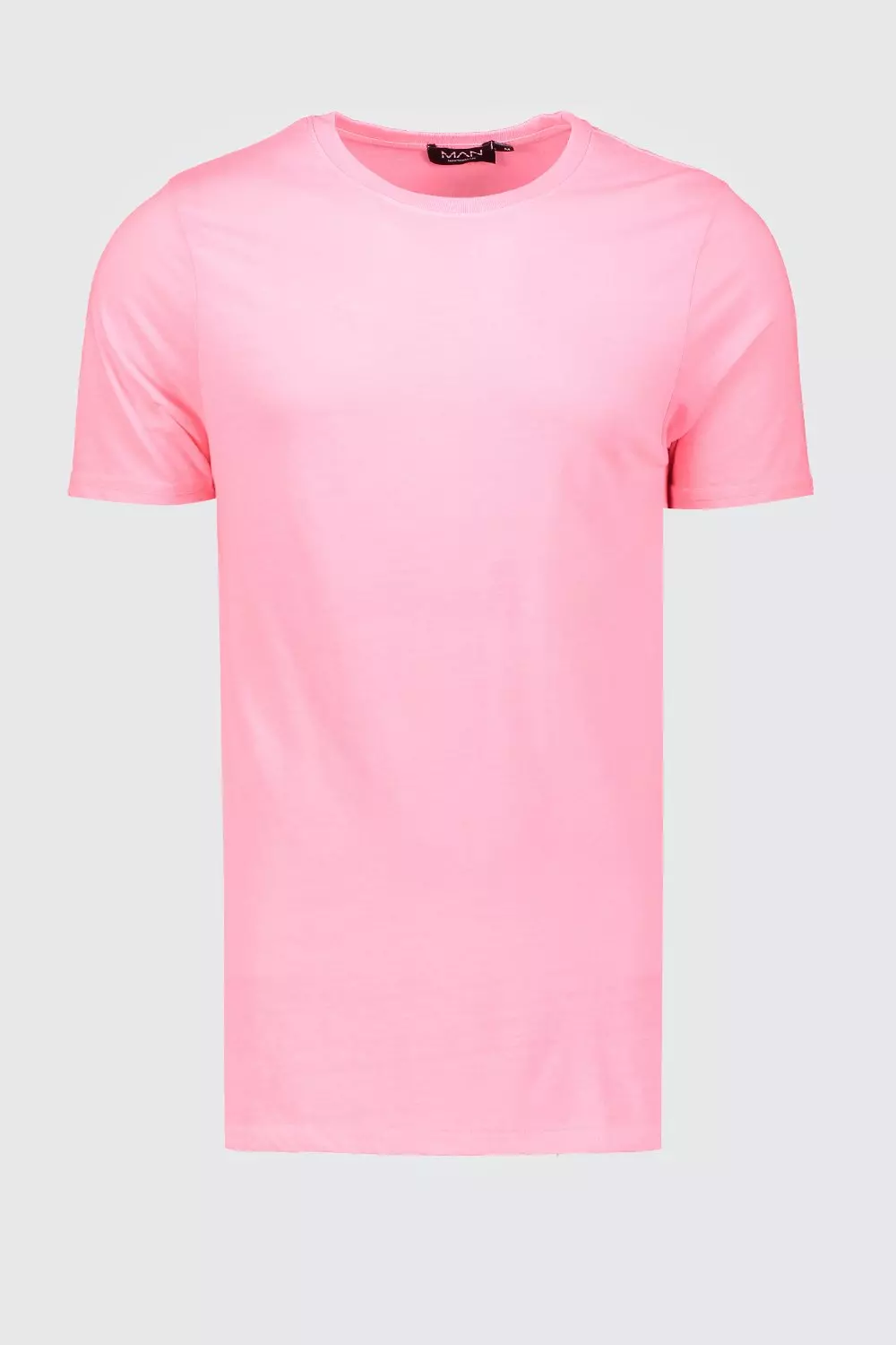 Fitted T-Shirt In Washed Neon Pink