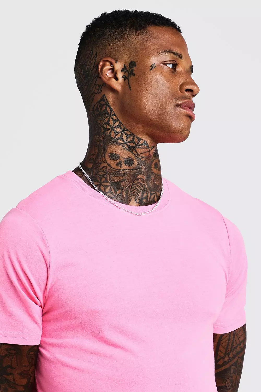 T-Shirt Men Rhinestone Pink Large Size 5XL New 2023 Spring