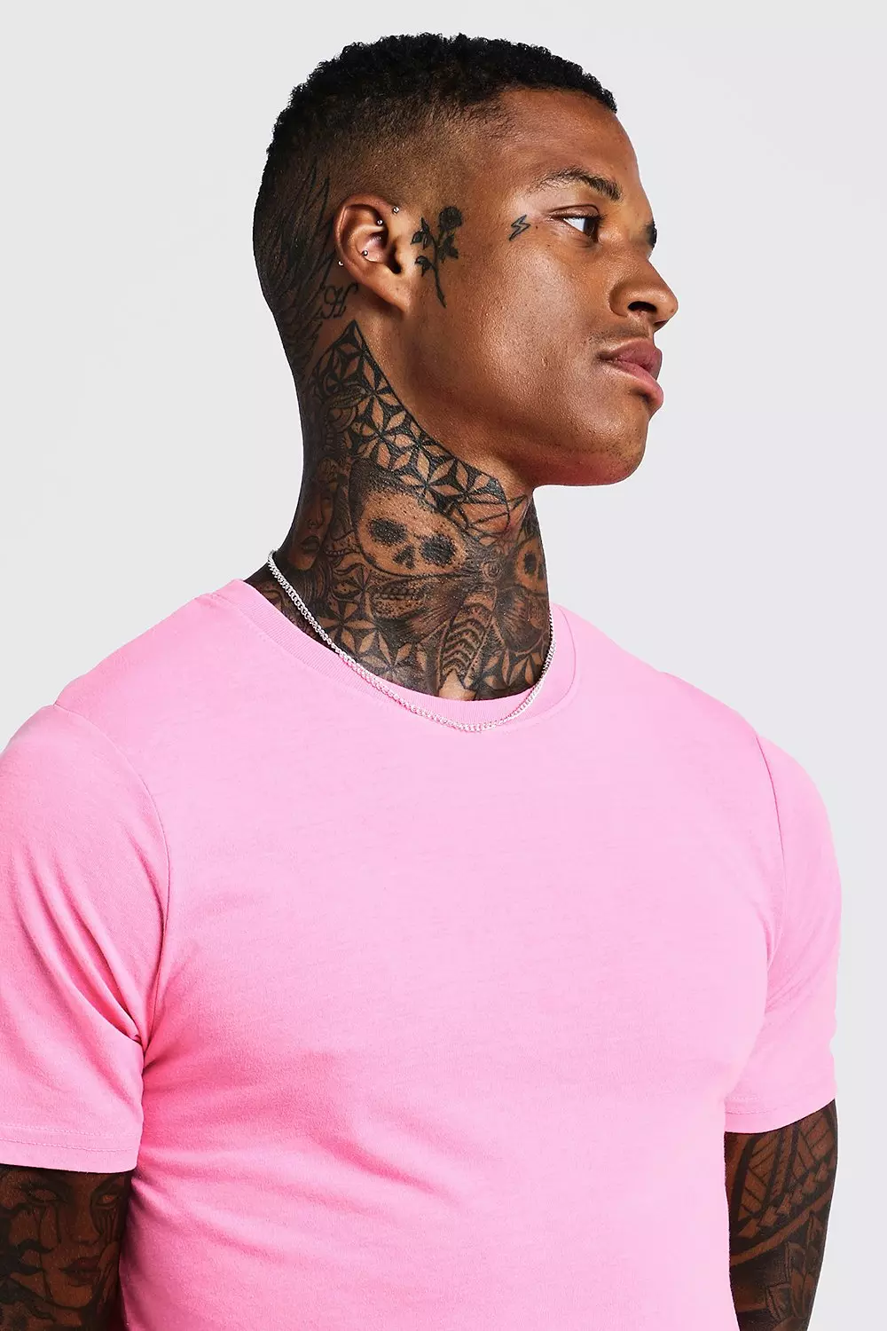 T-Shirt Men Rhinestone Pink Shirt Large Size 4XL New 2023 Summer  Personalized Trend High Quality Short Sleeve Tees Male Top