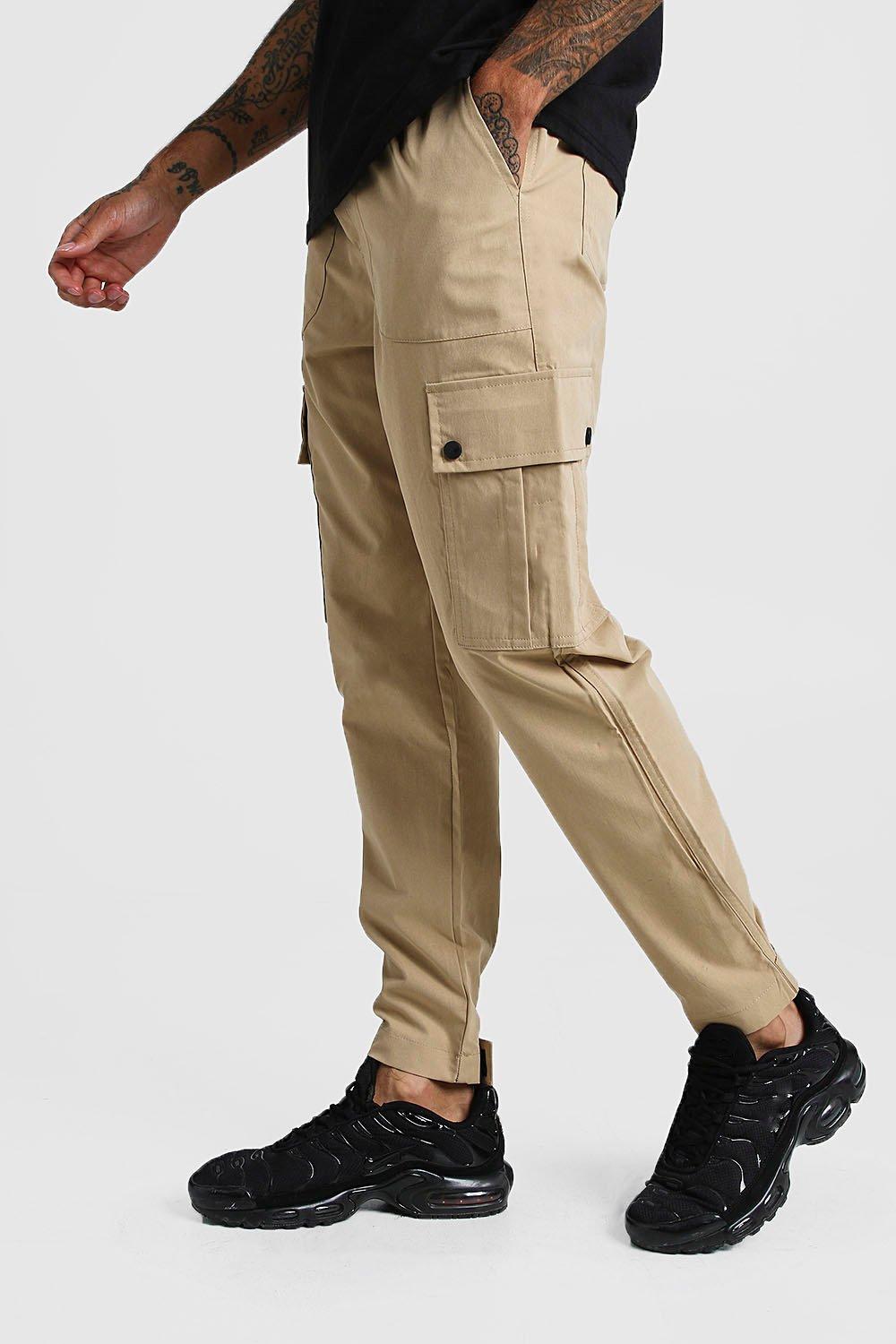 cargo cuffed trousers