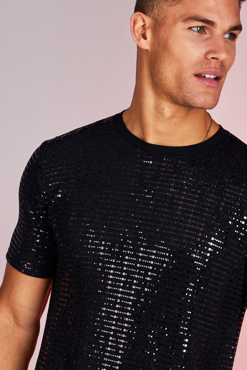 black sequin t shirt