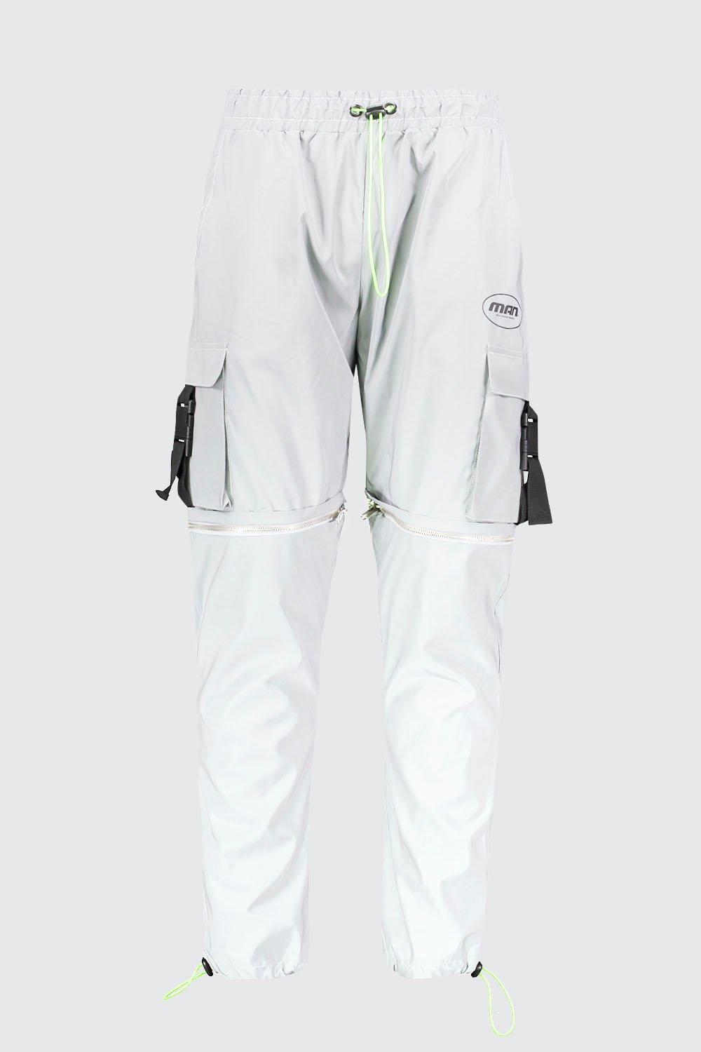 boohooman reflective joggers