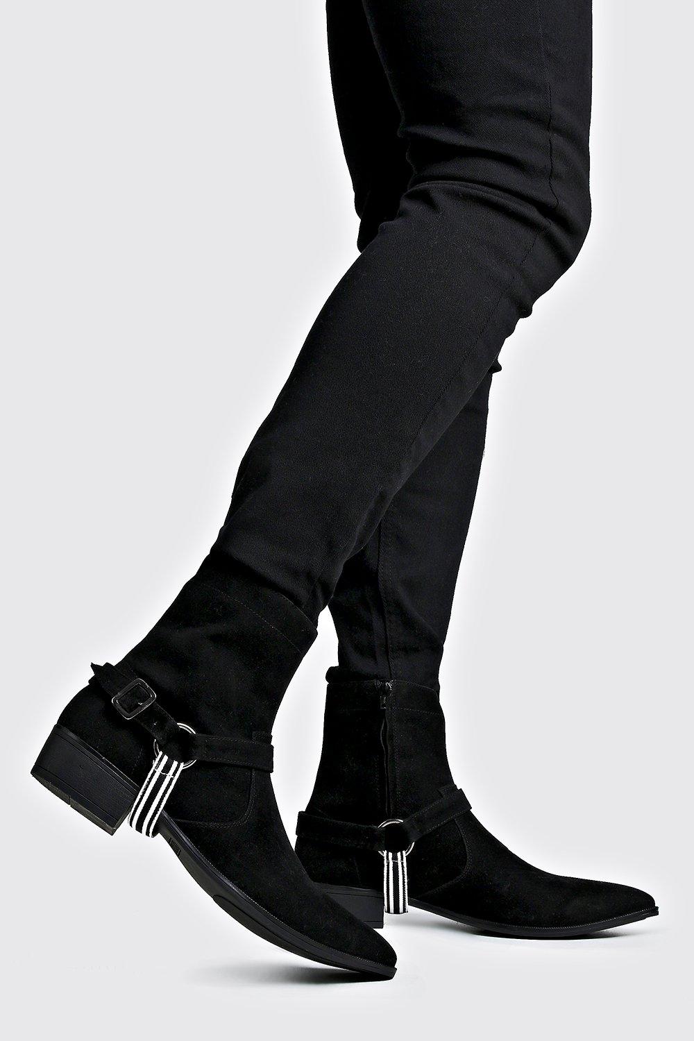 chelsea boots with harness