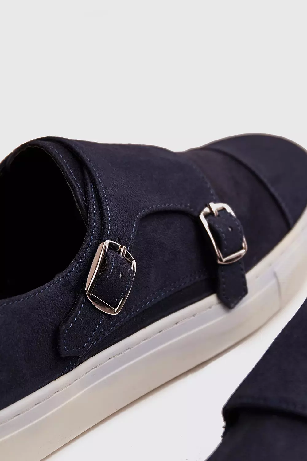 Velvet Monk Strap Sneaker | boohooMAN USA