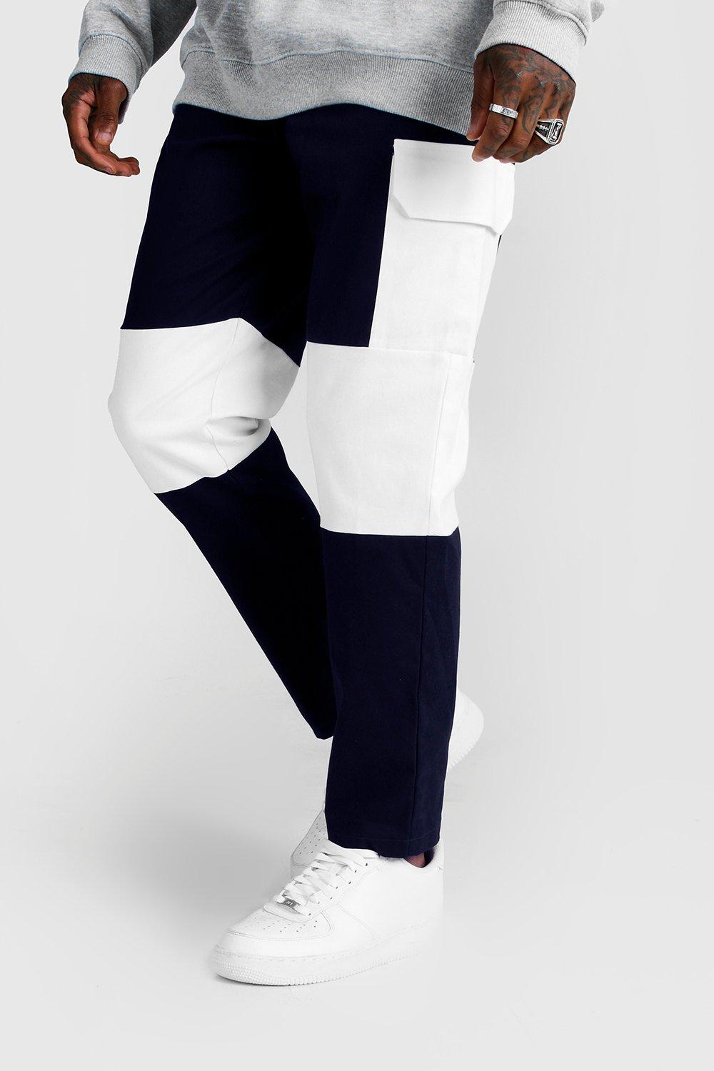 

Карго брюки колор-блок, Navy