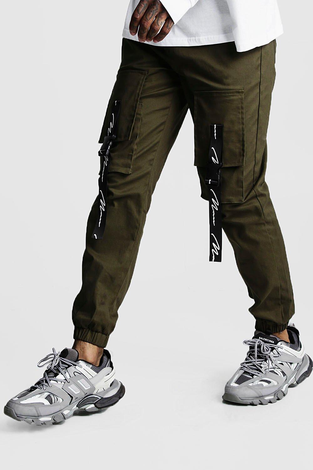 smart checked jogger trousers