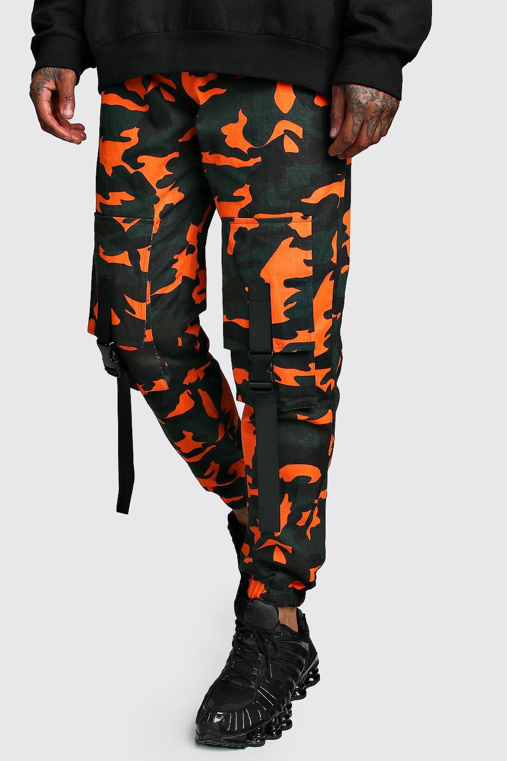 orange camo trousers