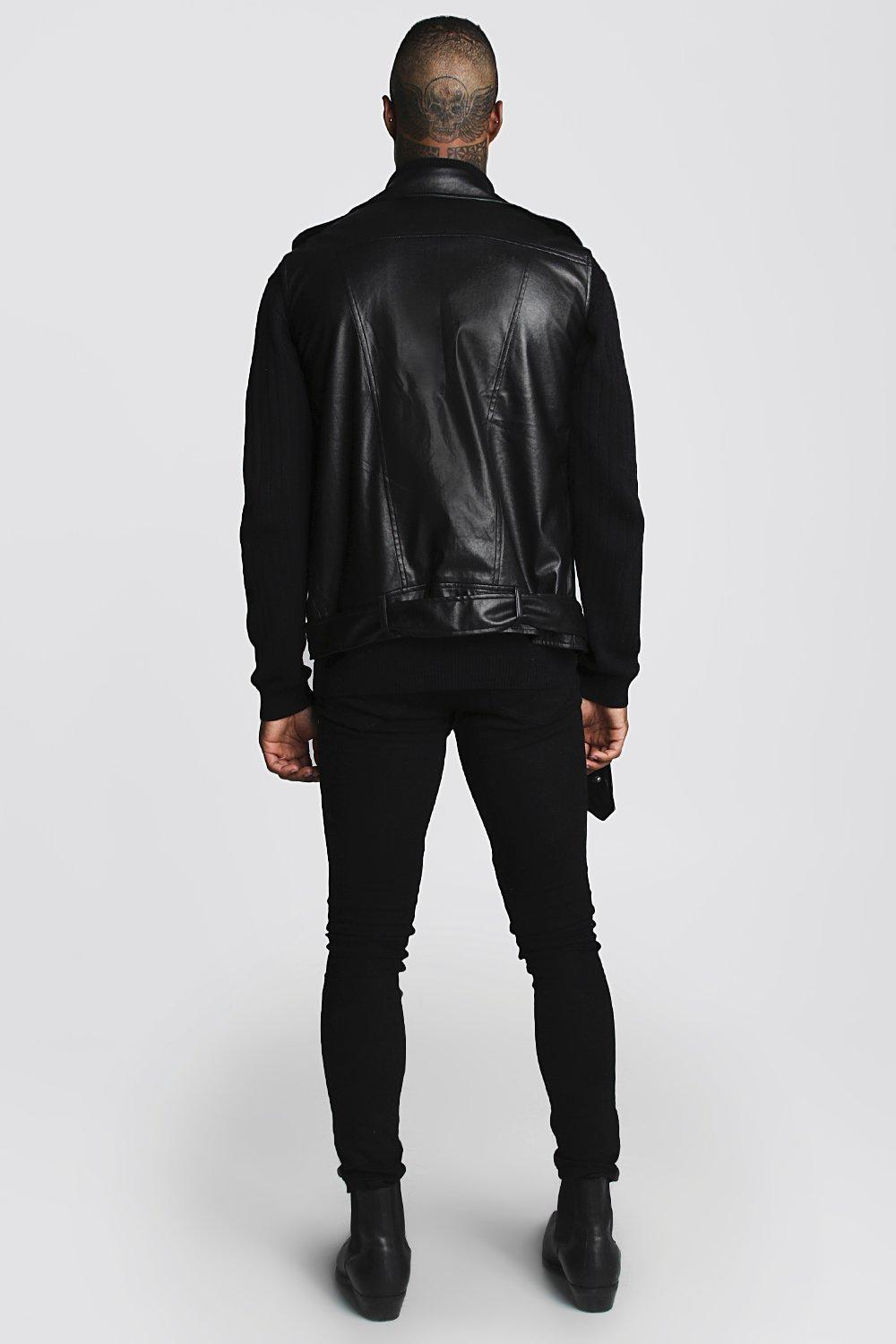 

Куртка косуха из искусственной кожи, Black