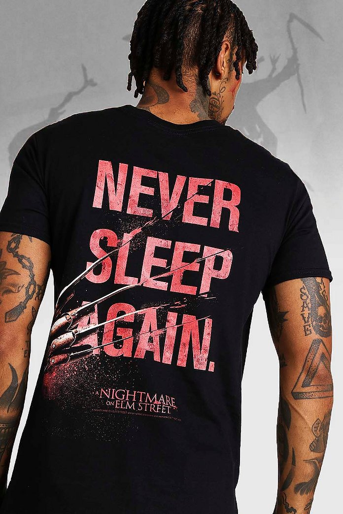 Halloween Nightmare On Elm Street Back Print T Shirt A Nightmare on Elm Street Zip Up Back Print Hoodie