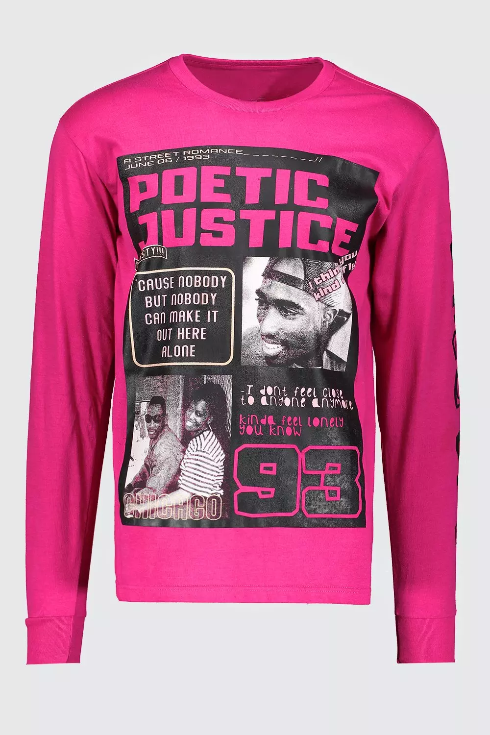 Pink poetic justice store shirt