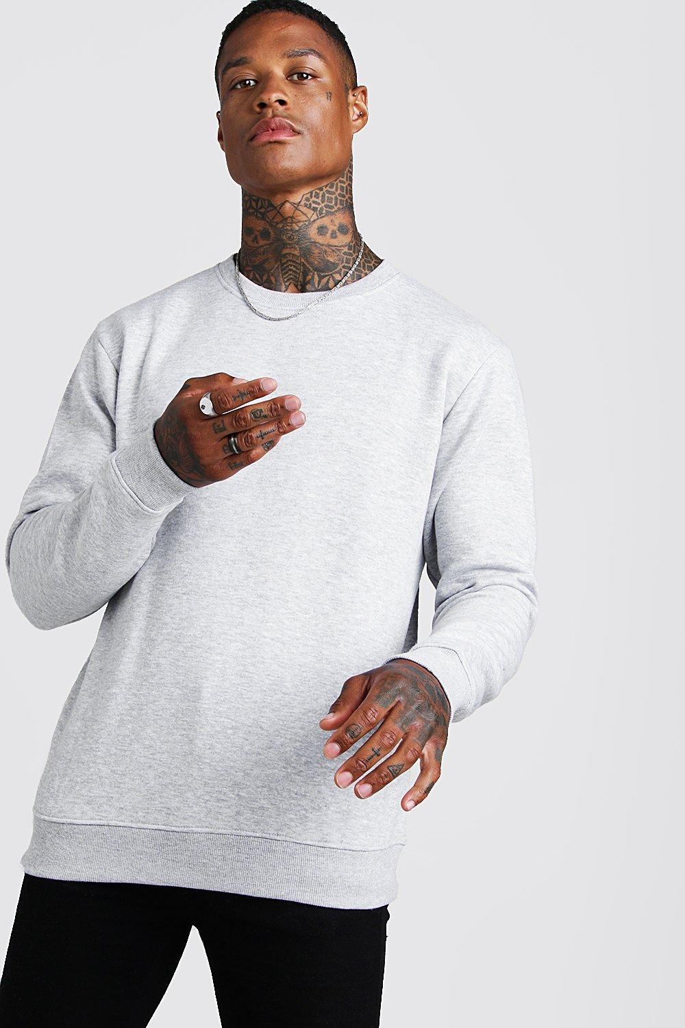 

Базовая толстовка из флиса с круглым вырезом под горло, Grey marl