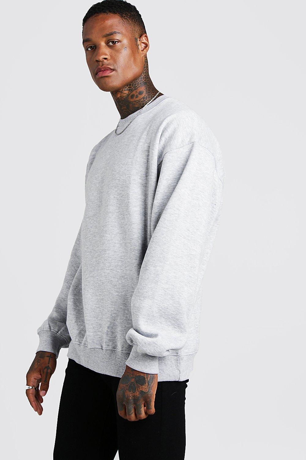 gray crew neck sweatshirt