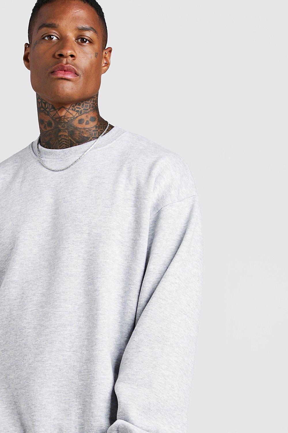 grey crew neck sweatshirt