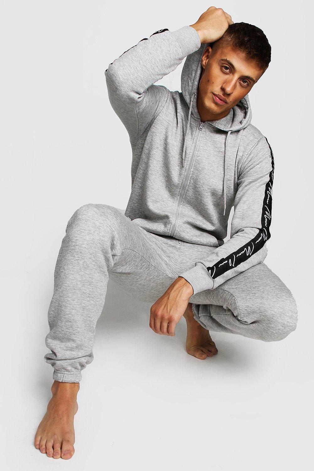 

Комбинезон с лентой и надписью MAN, Grey