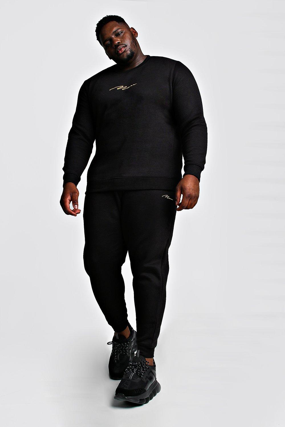 

Большие размеры и ростовки — Спортивный костюм с вышивкой MAN, Black