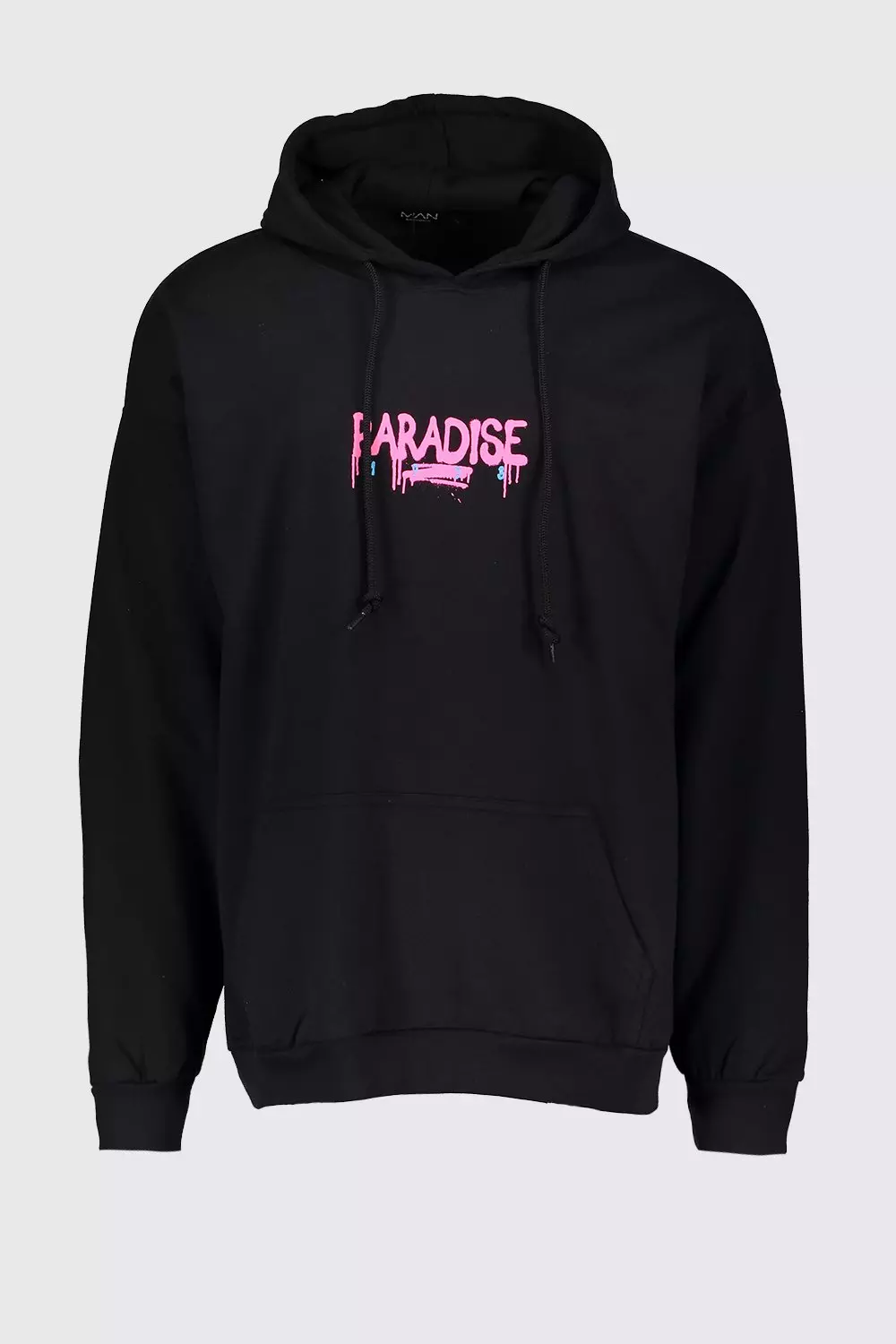 Oversized Paradise Back Front Print Hoodie boohooMAN USA