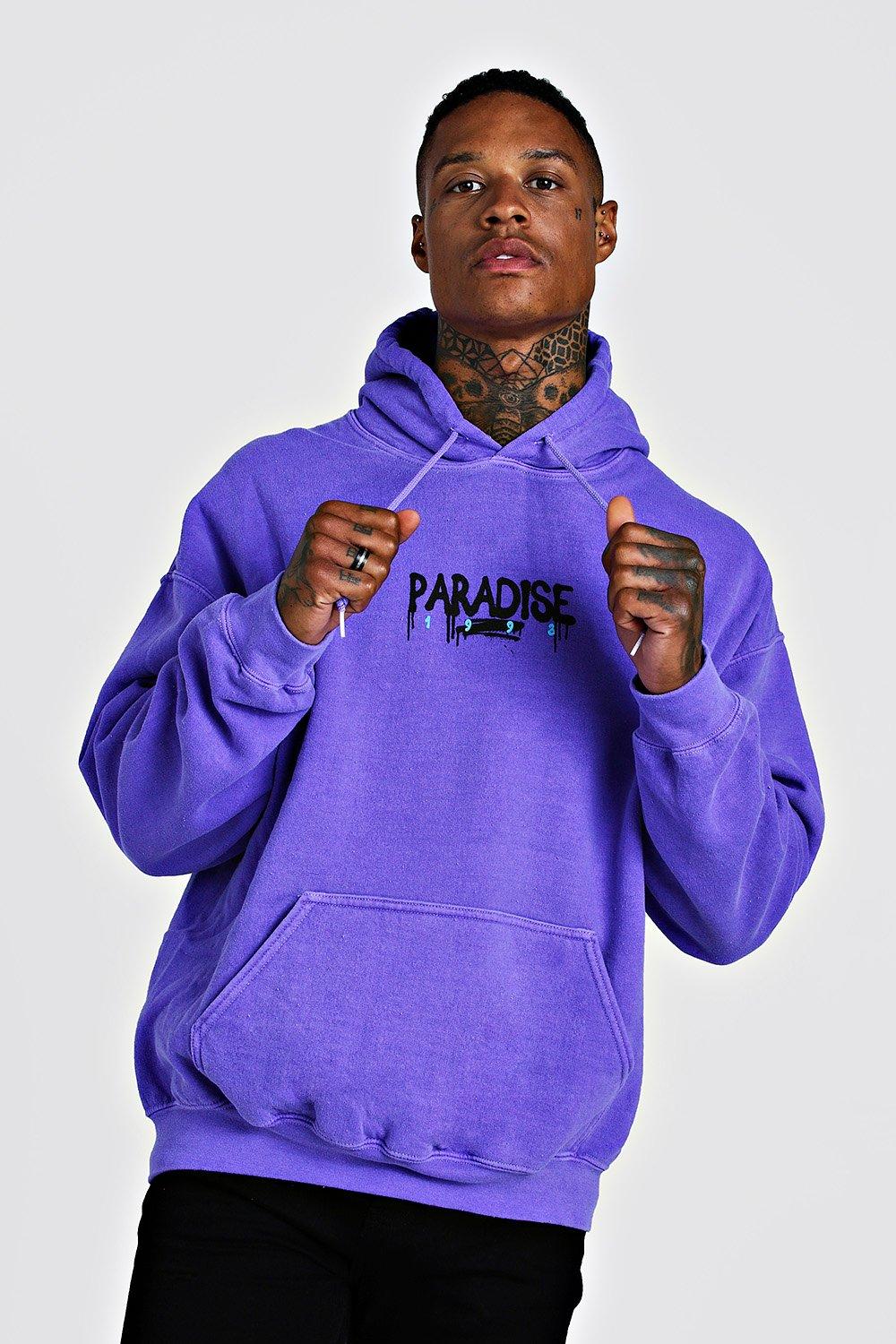 purple oversized hoodie