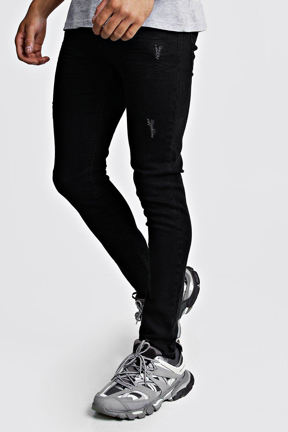 

Джинсы суперскинни с эффектом поношенности, Washed black