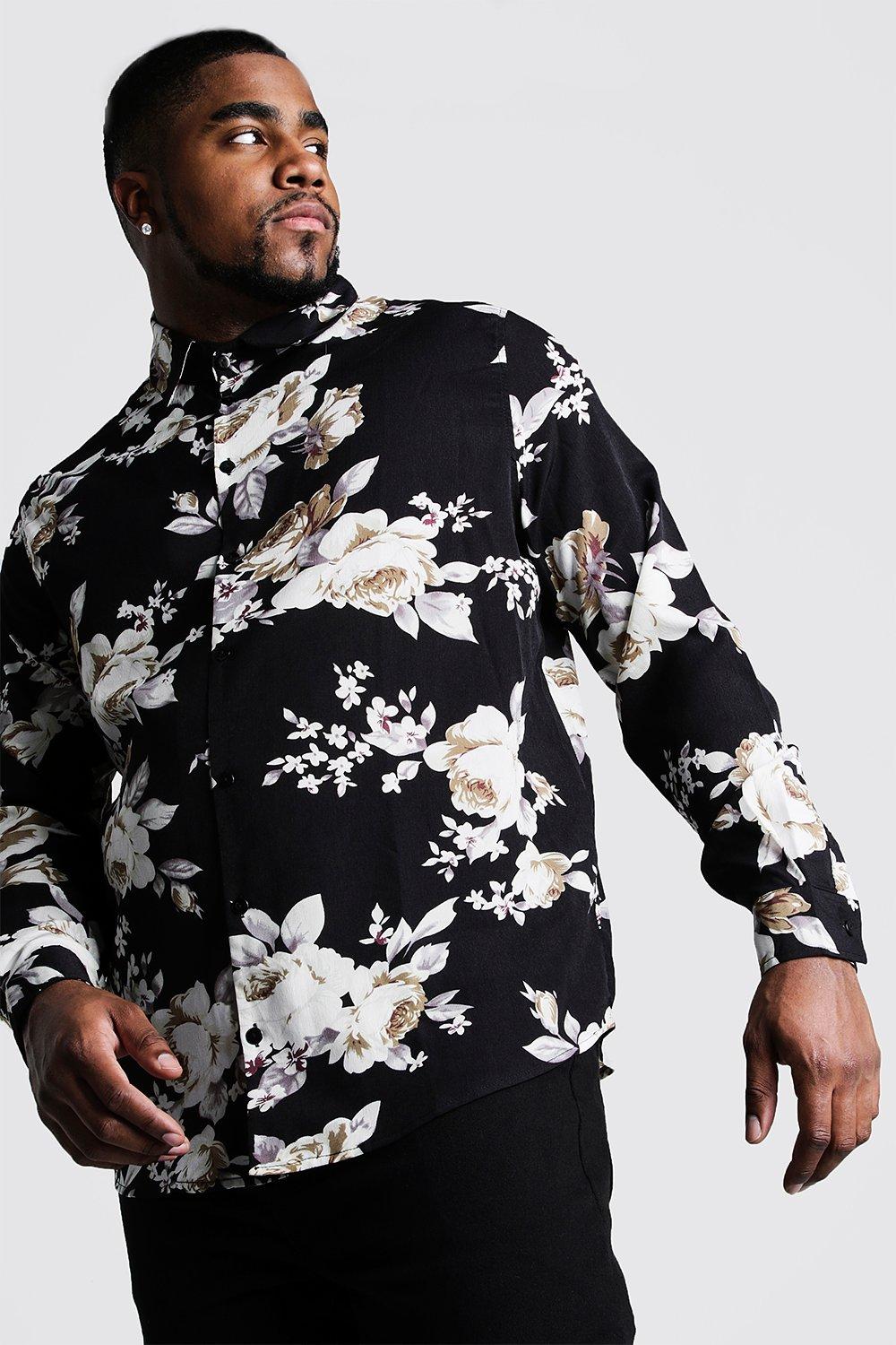 big and tall floral dress shirts