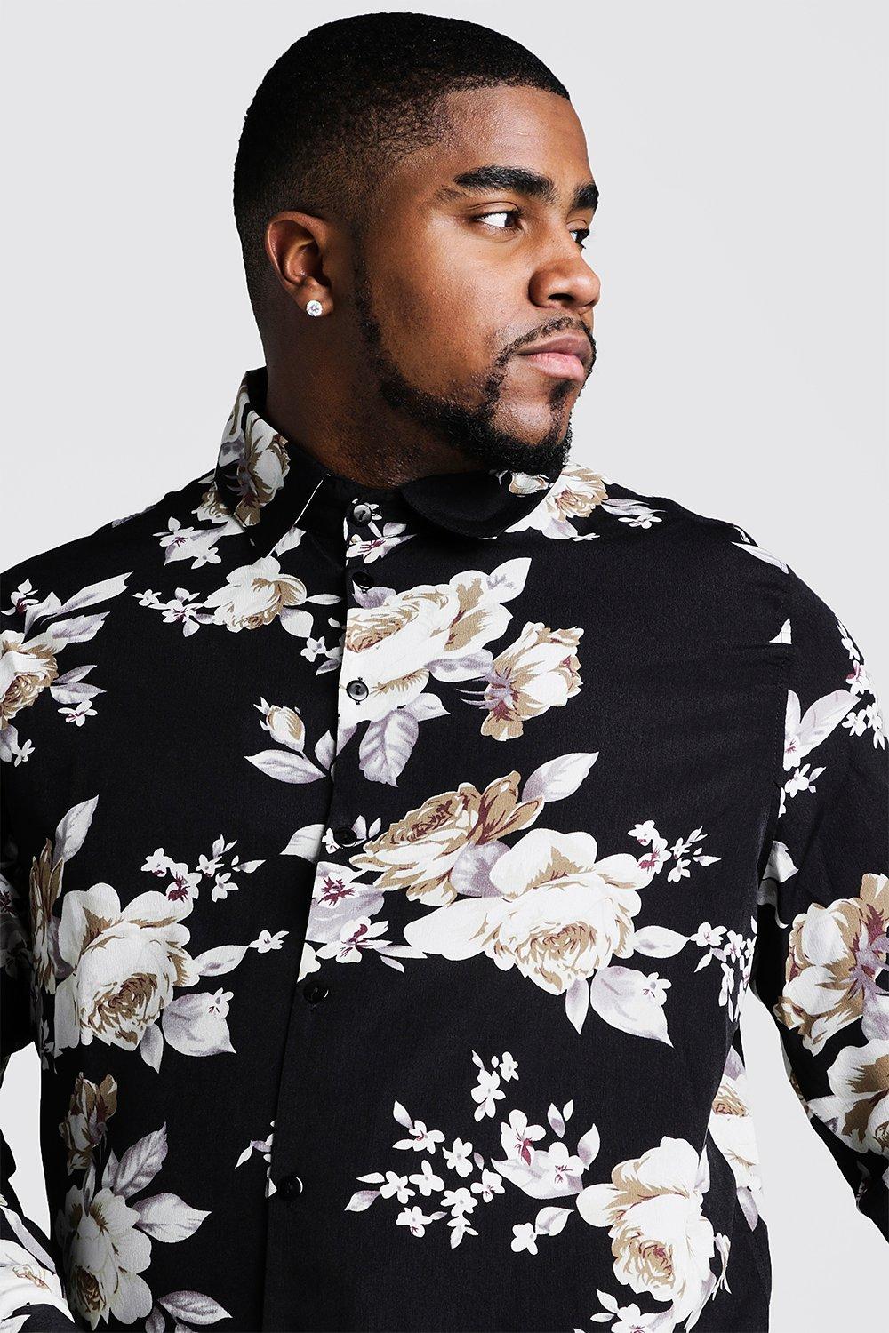 big and tall floral dress shirts